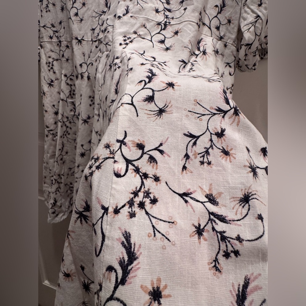 Universal Thread White Mini Dress with Black Floral Print - Picture 6 of 8